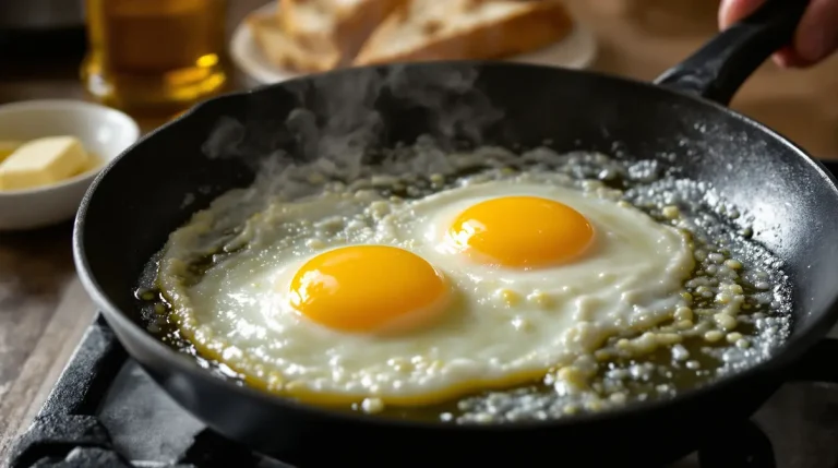 Beurre ou huile : pour des œufs au plat parfaitement cuits, un chef révèle ce qu’il utilise